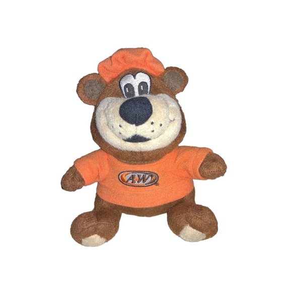 A&W bear plush Orange Shirt - Picture 1 of 7